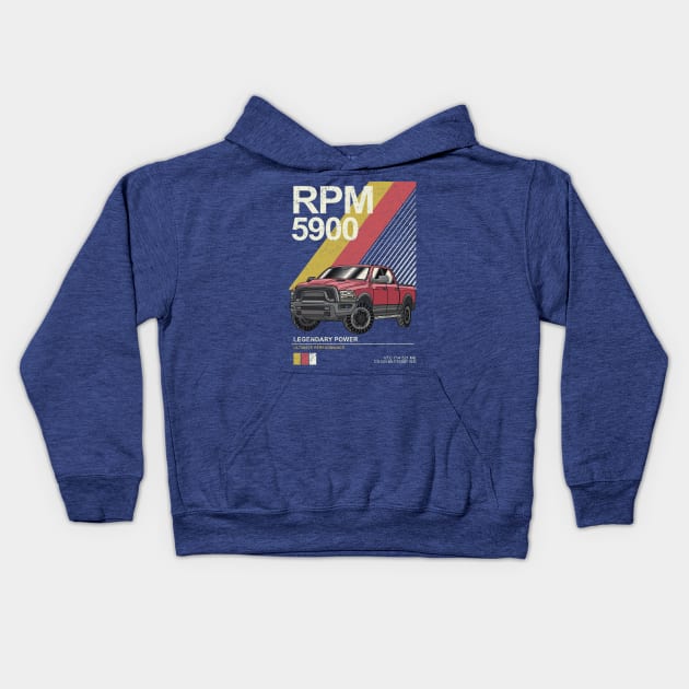 Dodge RAM 1500 Rebel Kids Hoodie by Guyvit